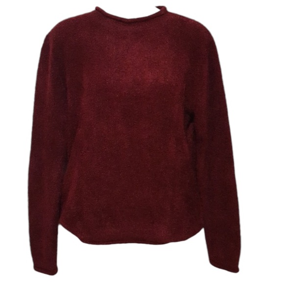 croft & barrow sweater size:s very cozy and warm  color is maroon - Picture 1 of 9